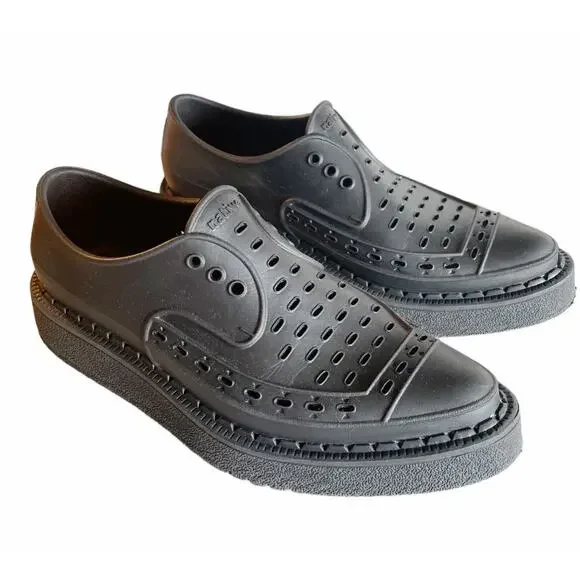 Native X George Cox Black Diano Creeper Slip-On Shoes Size M6 W8 - Picture 2 of 9